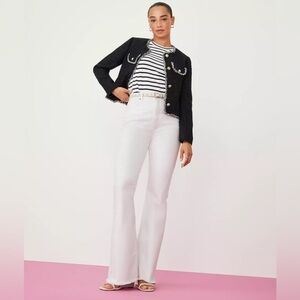 Loft Slim Flare Wide Leg High Rise White Jeans Women’s Size 10 (30) NWT